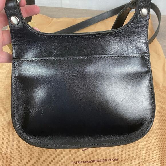 Patricia Nash Black Leather Lindy Saddle Bag NWT - Picture 9 of 16